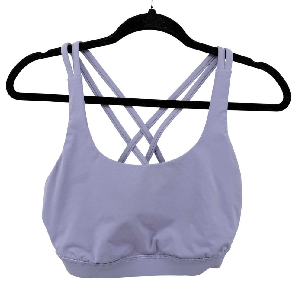 Lululemon Free To Be Serene Bra Lavender Purple Strappy Back LW2540S Size 8